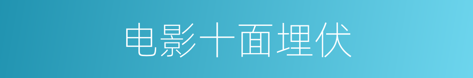 电影十面埋伏的同义词