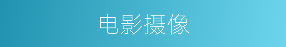 电影摄像的同义词