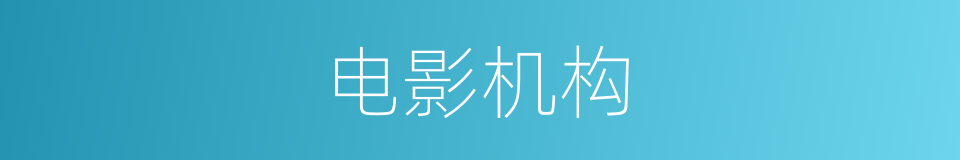 电影机构的同义词