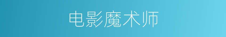 电影魔术师的同义词