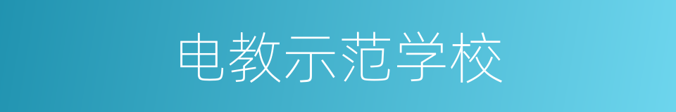 电教示范学校的同义词