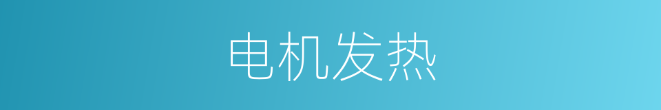 电机发热的同义词