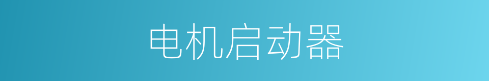 电机启动器的同义词