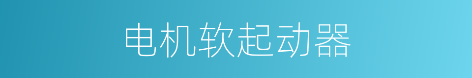 电机软起动器的同义词