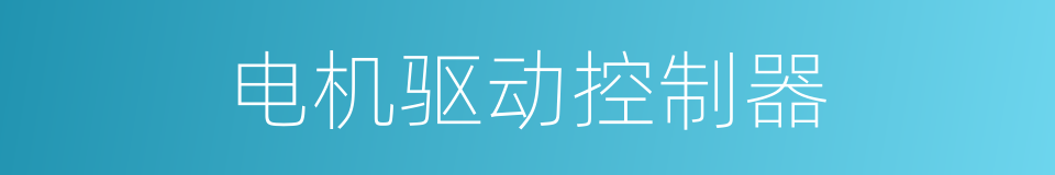 电机驱动控制器的同义词