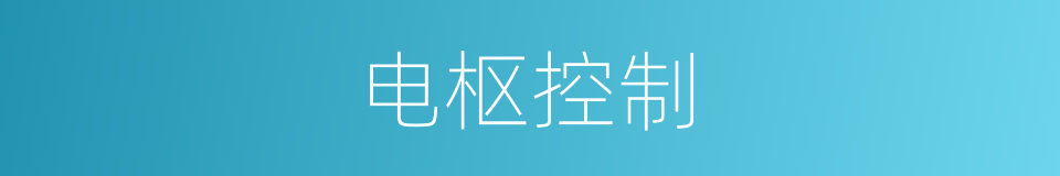 电枢控制的同义词