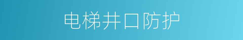 电梯井口防护的同义词