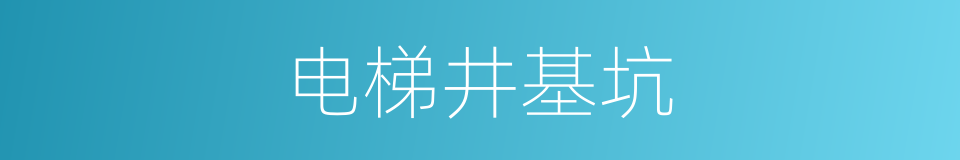 电梯井基坑的同义词