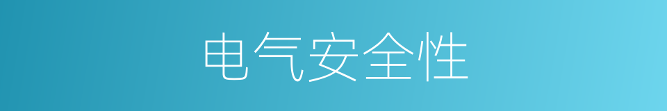 电气安全性的同义词