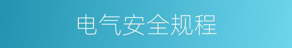 电气安全规程的同义词
