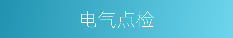 电气点检的同义词
