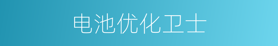 电池优化卫士的同义词