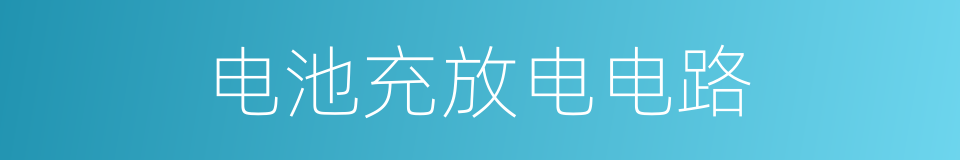 电池充放电电路的同义词