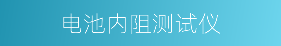 电池内阻测试仪的同义词