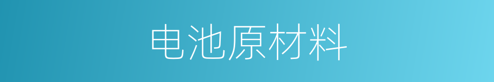 电池原材料的同义词