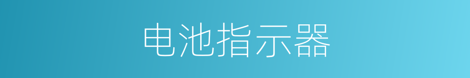 电池指示器的同义词