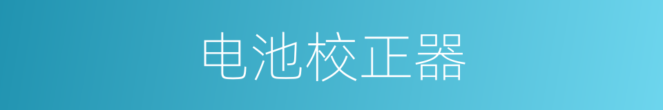 电池校正器的同义词