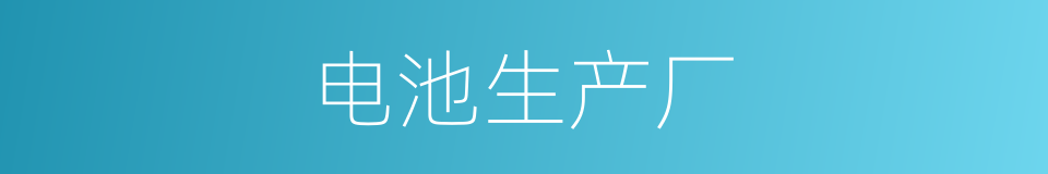 电池生产厂的同义词