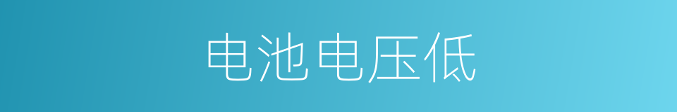 电池电压低的同义词