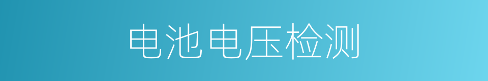 电池电压检测的同义词