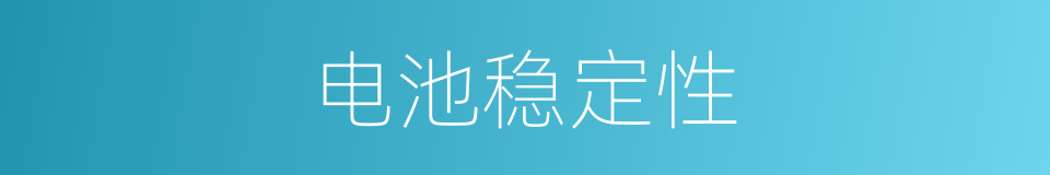 电池稳定性的同义词