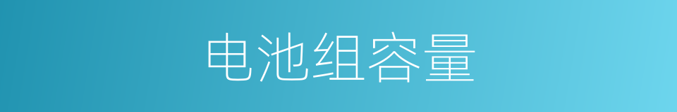 电池组容量的同义词