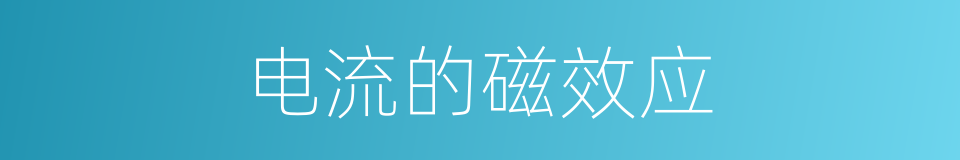 电流的磁效应的同义词