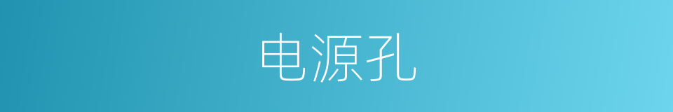 电源孔的同义词