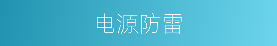 电源防雷的同义词