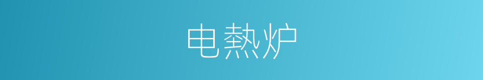 电熱炉的同義詞