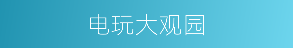 电玩大观园的同义词