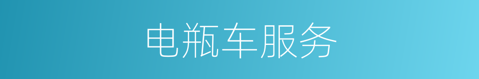 电瓶车服务的同义词