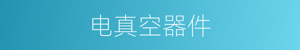 电真空器件的同义词