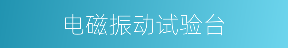 电磁振动试验台的同义词