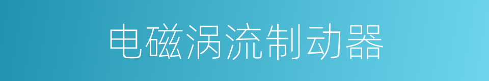 电磁涡流制动器的同义词