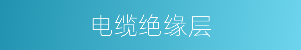 电缆绝缘层的同义词