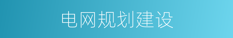电网规划建设的同义词
