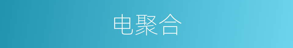 电聚合的同义词