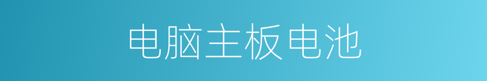 电脑主板电池的同义词