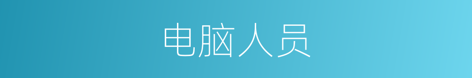 电脑人员的同义词