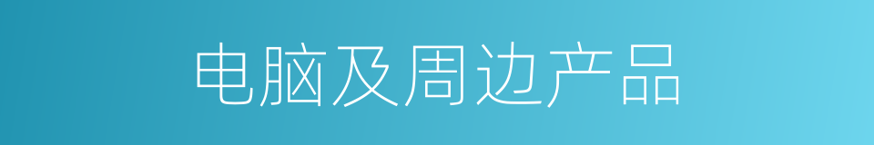 电脑及周边产品的同义词