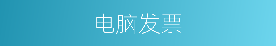 电脑发票的同义词