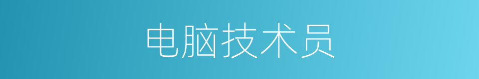 电脑技术员的同义词