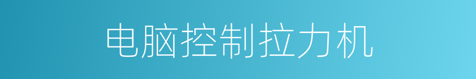 电脑控制拉力机的同义词