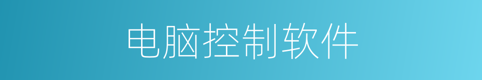 电脑控制软件的同义词