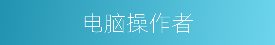 电脑操作者的同义词