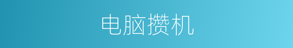 电脑攒机的同义词