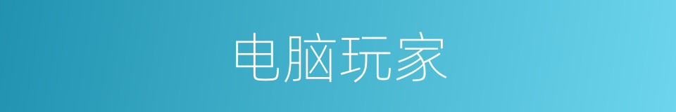 电脑玩家的同义词