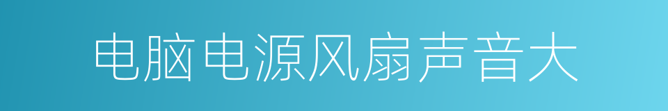 电脑电源风扇声音大的同义词