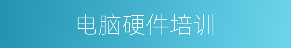 电脑硬件培训的同义词